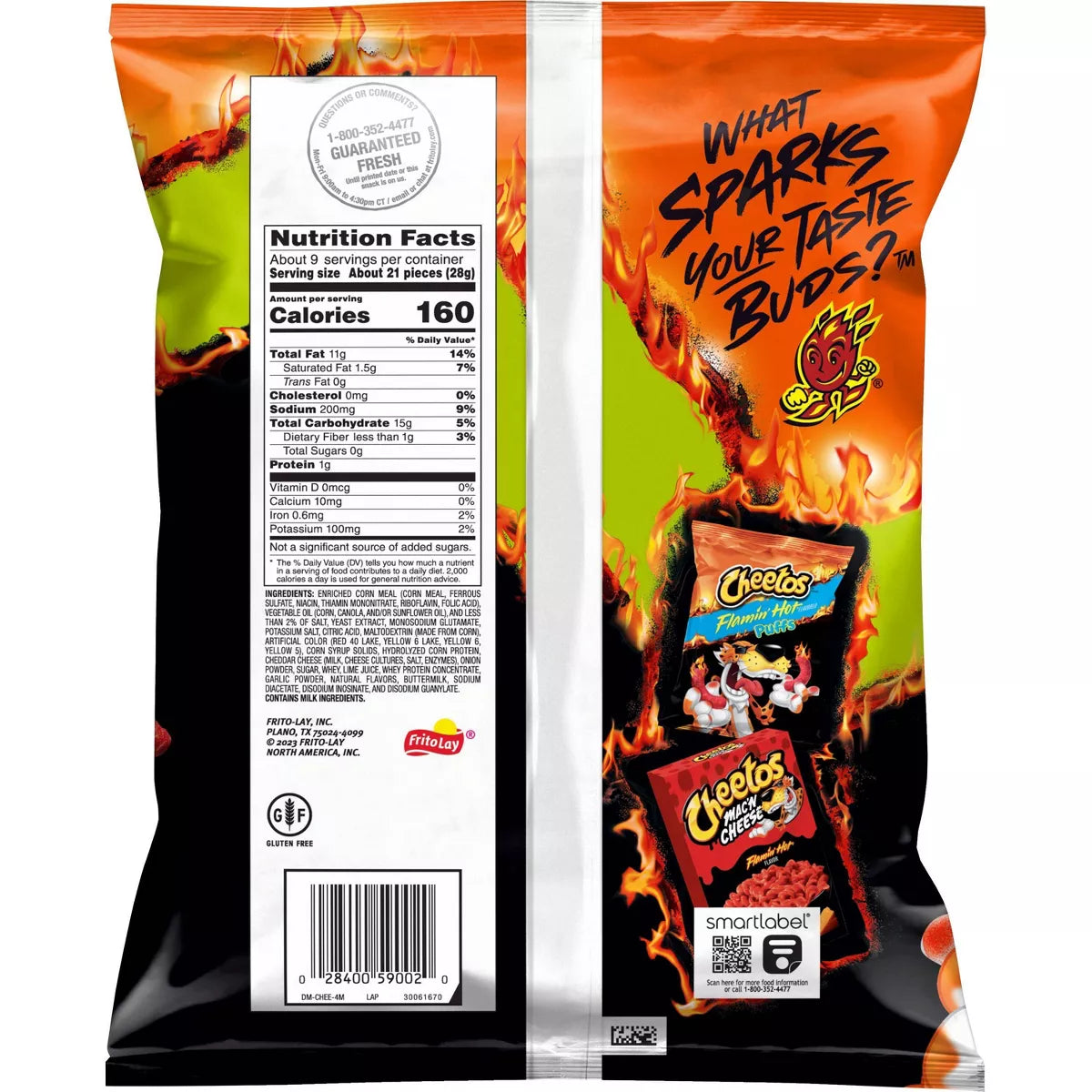 Cheetos Crunchy Flamin' Hot Limón Cheese Flavored  - 8.5Oz